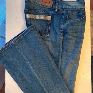 Ladies Flare Jeans with Bling